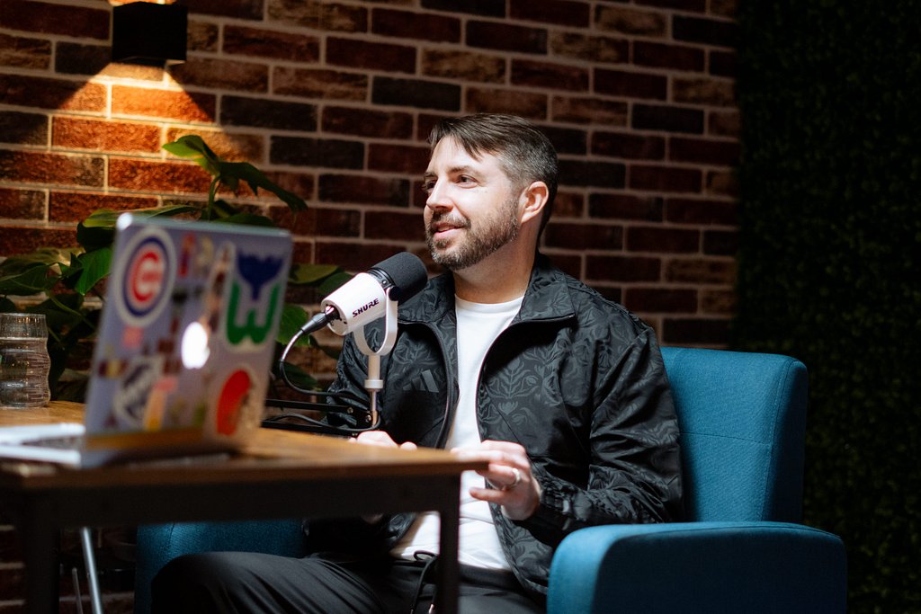 SiriusXM radio host Mark Seaman recording at HP Studios