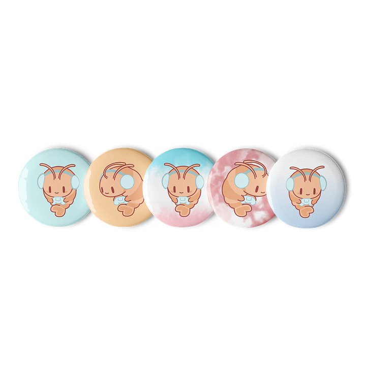 Shrimpy Gamer Pin Button Set product image (1)