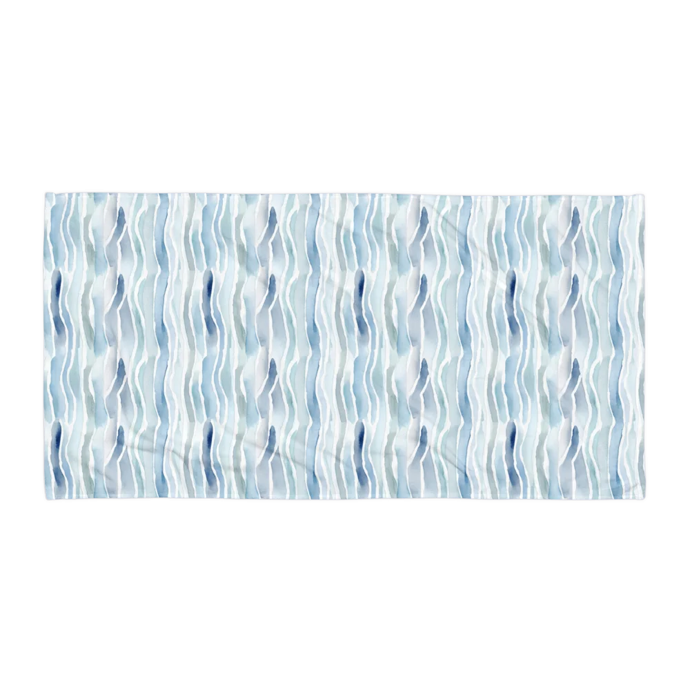 Coastal Waves Plush 30" x 60" Plush Beach Towel product image (1)