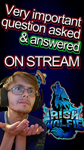 A very important question was asked and answered during Stream Saturday...but the real question is, Do you all like this kind...