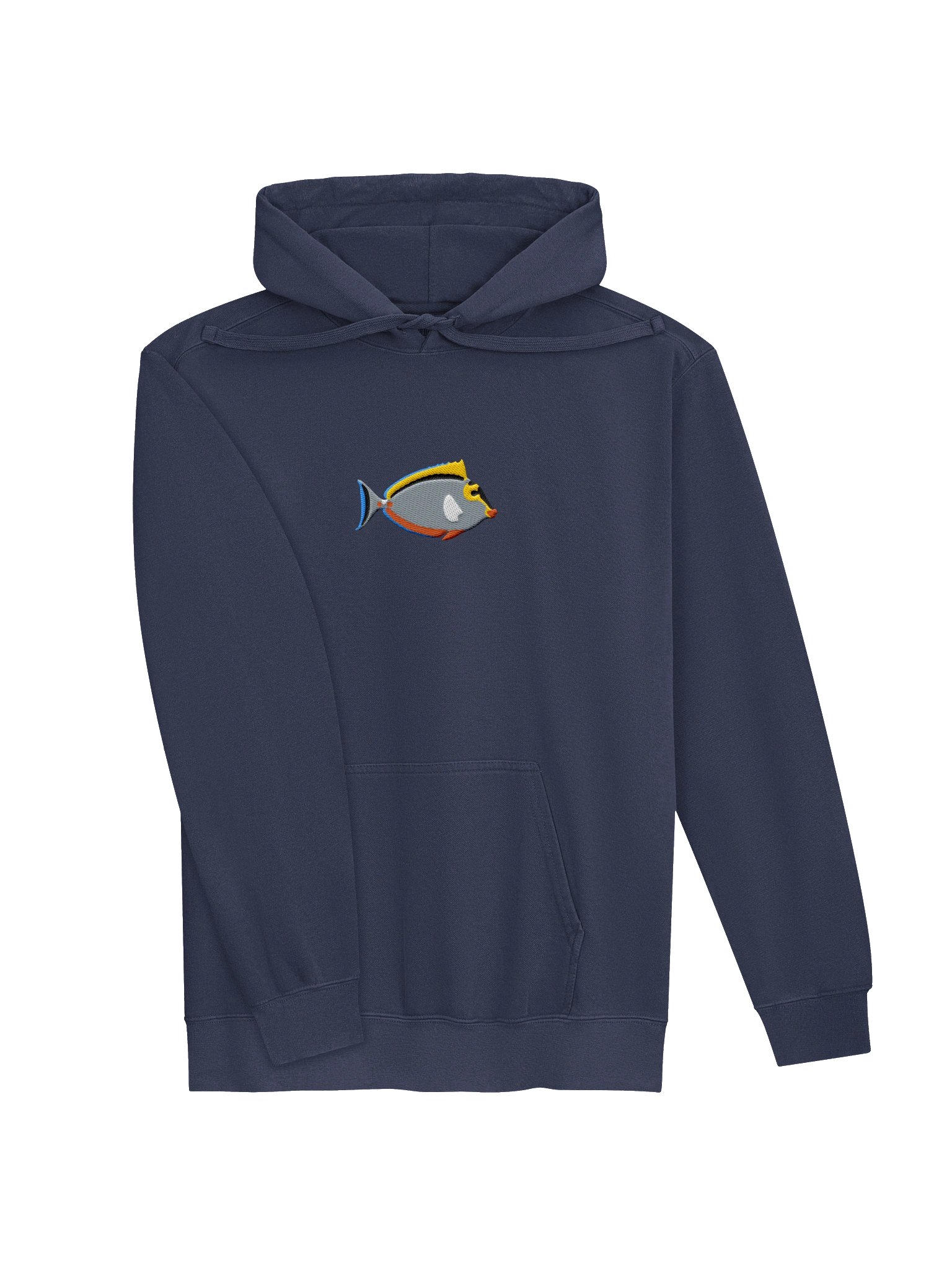 Blonde Lipstick Tang Embroidered Premium Hoodie | Saltwater Reef Aquarium Fish & Marine Life Apparel product image (6)