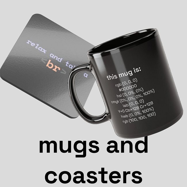 Mugs and coasters