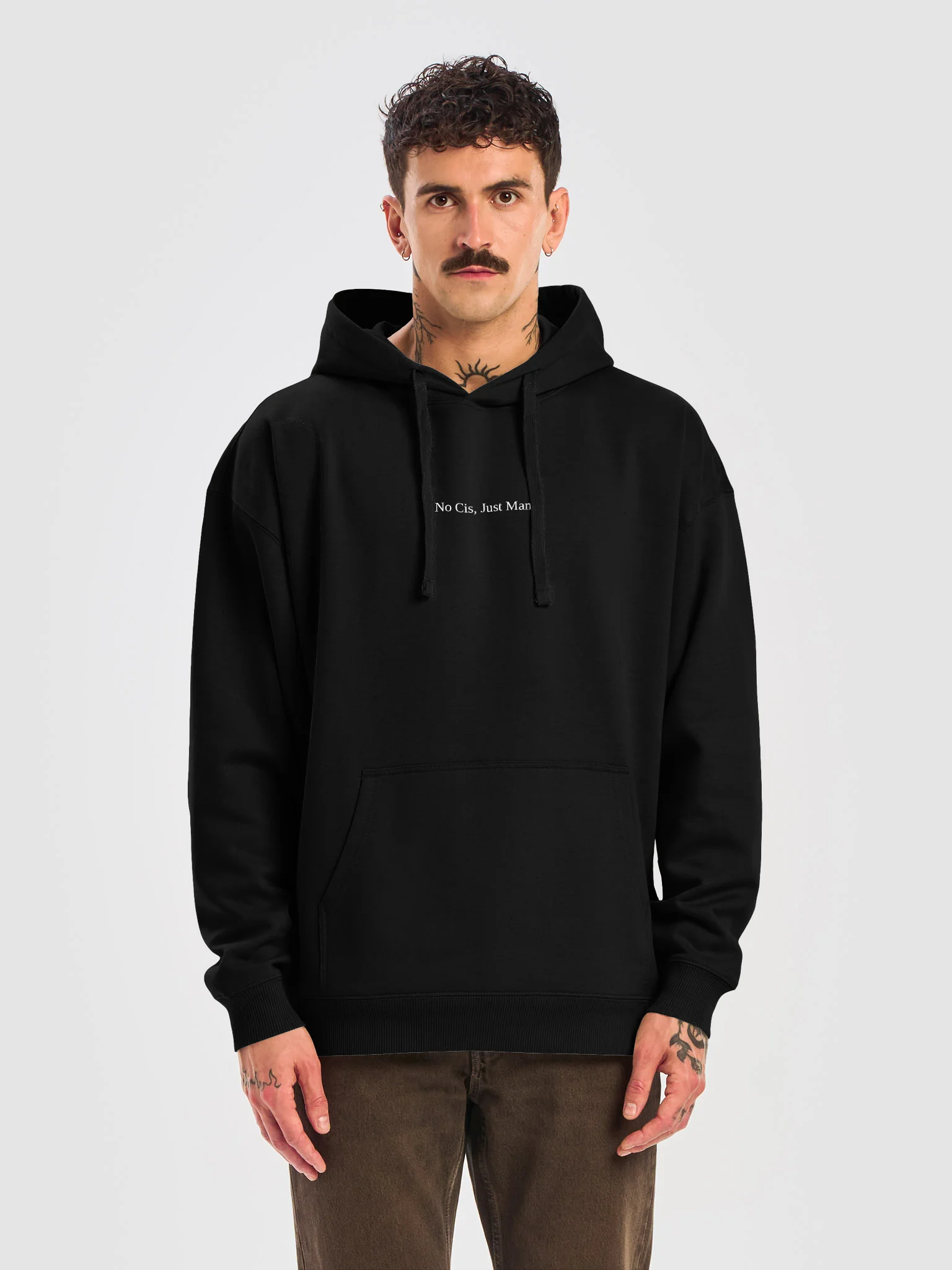 No Cis, Just Man — Organic Cotton Men’s Embroidered Hoodie product image (2)