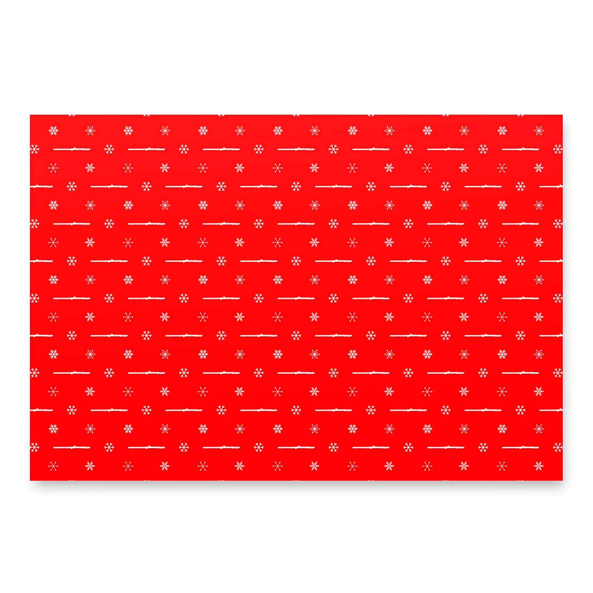 Flutes and Snowflakes - Alto - Red Gift Wrap Paper Sheets product image (4)