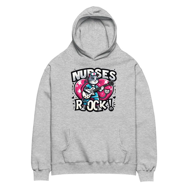 Nurse Rockstar Cat Oversized Hoodie product image (8)
