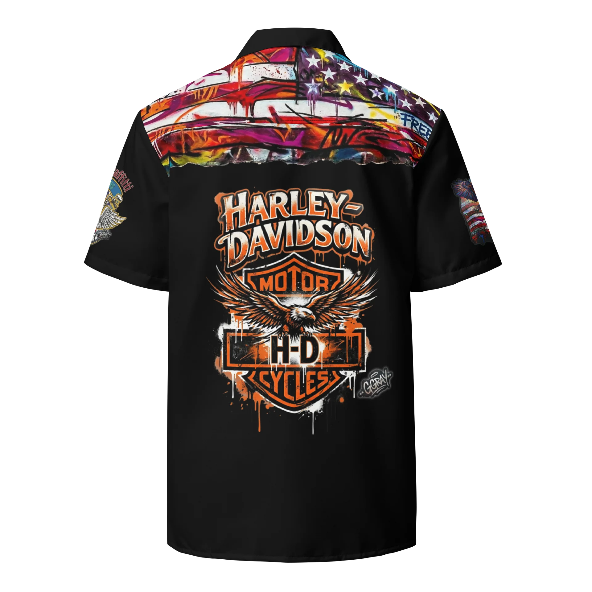 MötoGraffitti Ole Harley Iron Motorcycle Club Shirt product image (2)