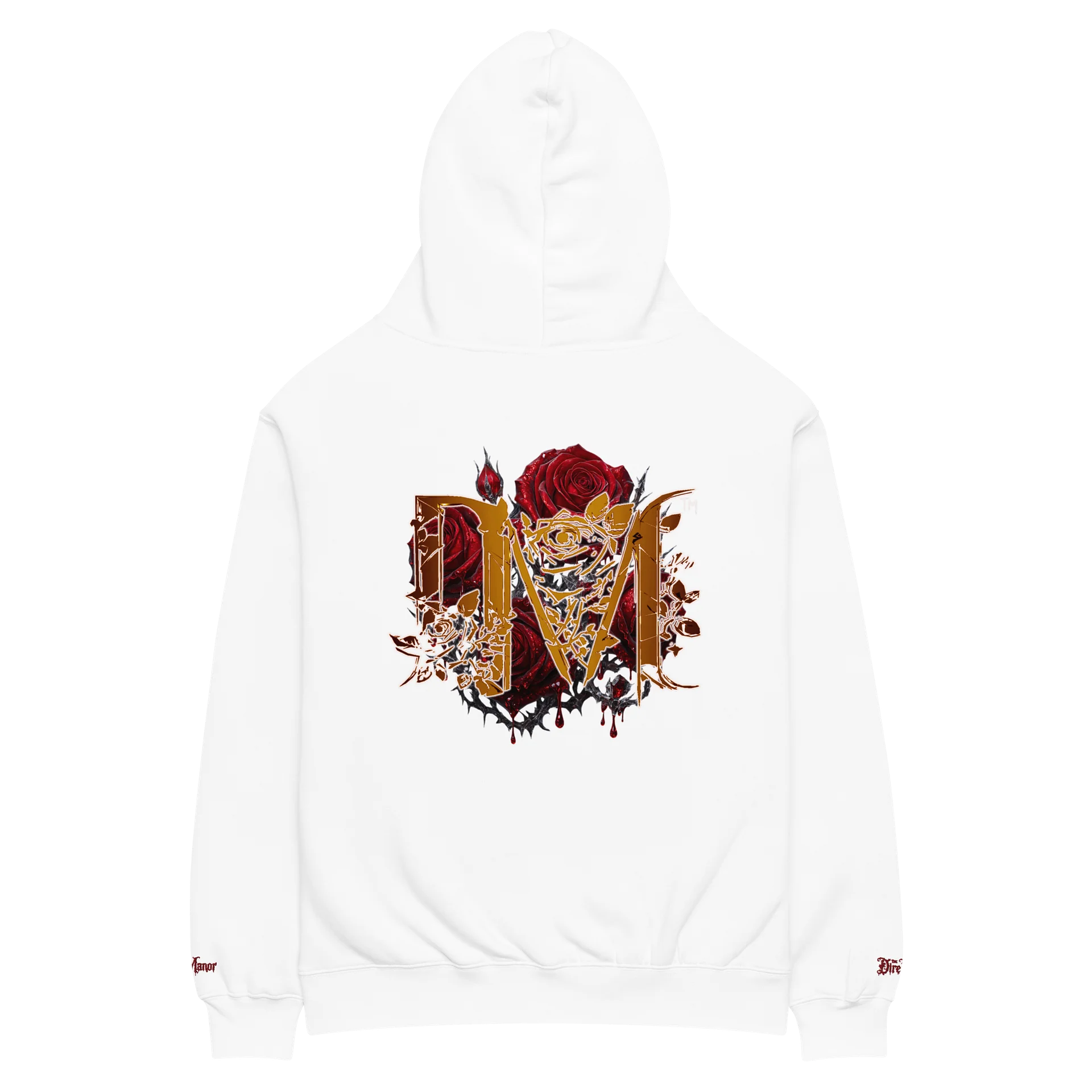 Official Dire Manor White N Red Embordered Hoodie product image (6)