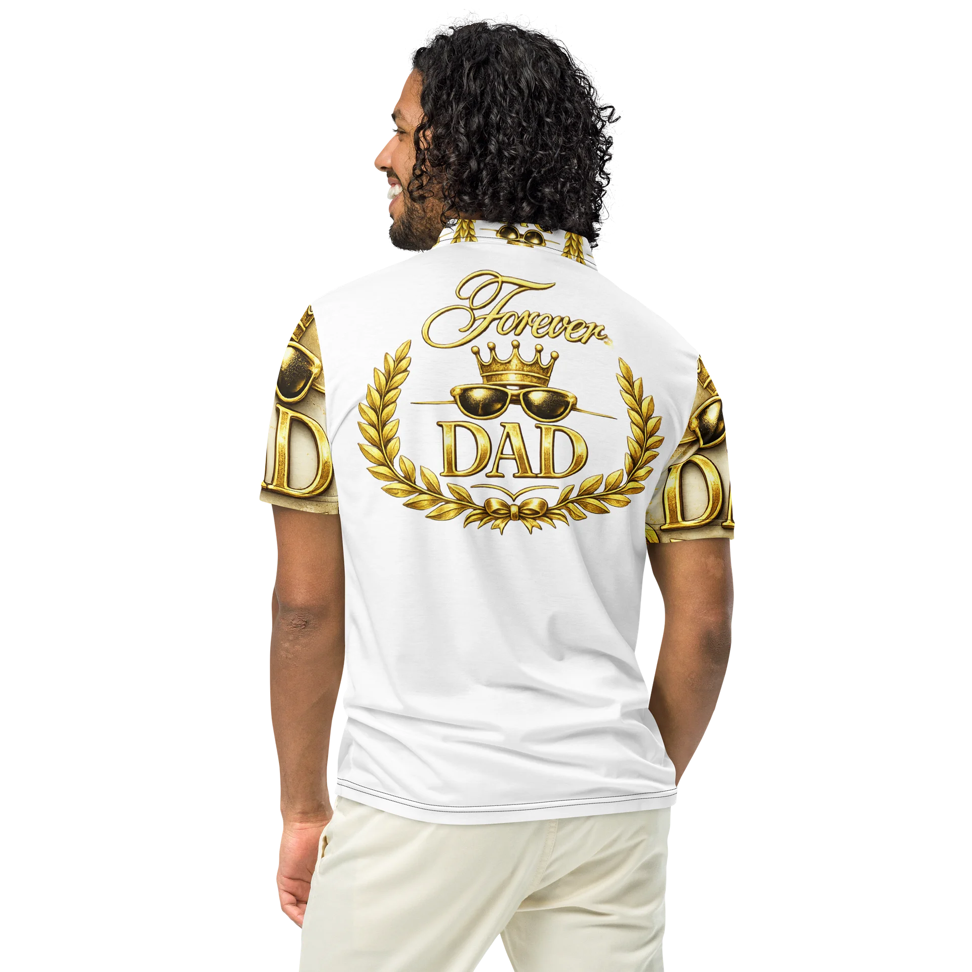 Gold DAD Crown Pattern Polo product image (5)