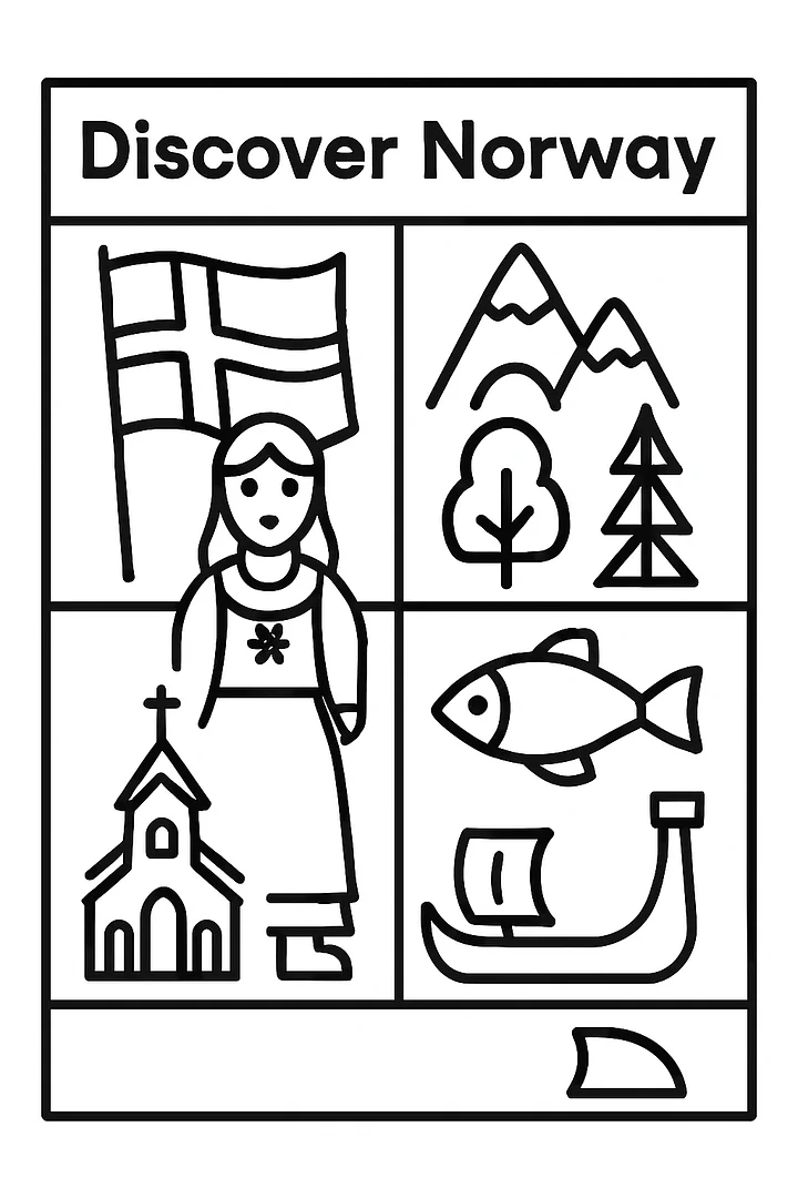 Free “Discover Norway” Poster 1 – European Wall Art Printable (A4 & US Letter PDF) product image (2)