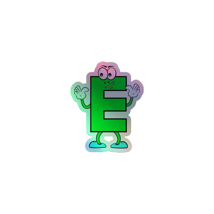 E Holographic Cartoon Character Sticker product image (1)