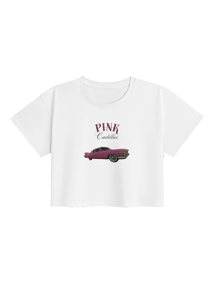 Pink Caddy White Crop Top product image (1)