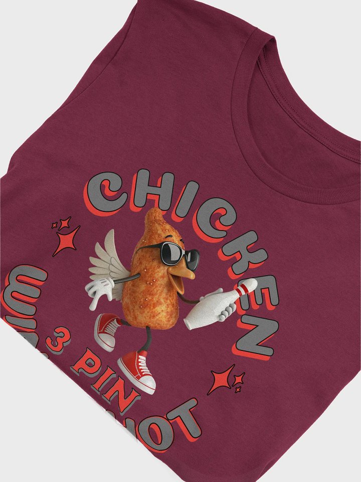 Chicken Wing Shot 3 Pin Bowling Funky T-Shirt product image (1)