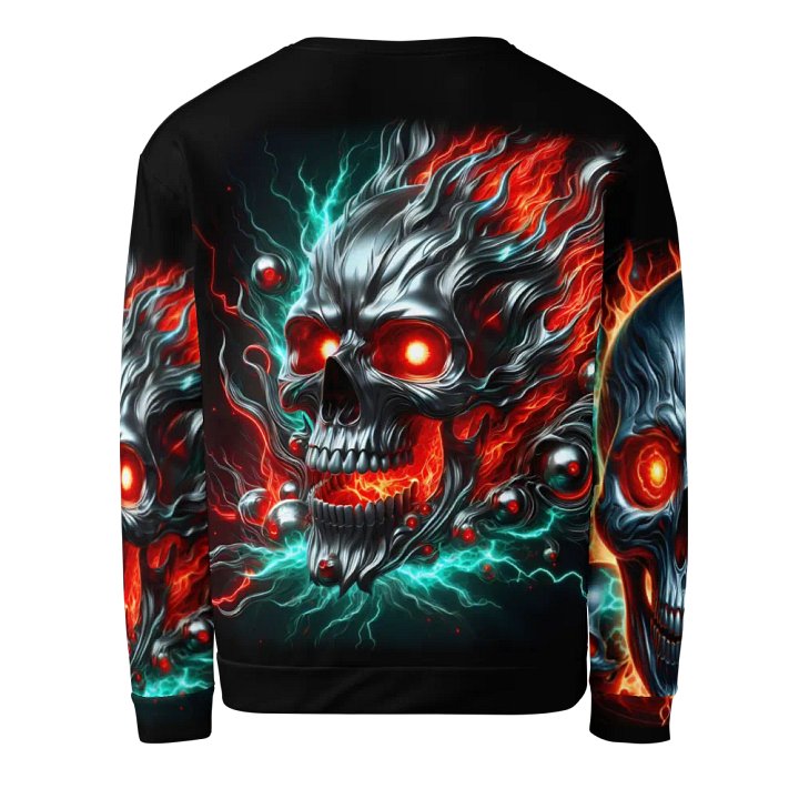 Inferno Skulls All-Over - Unisex Sweatshirt #13 product image (2)