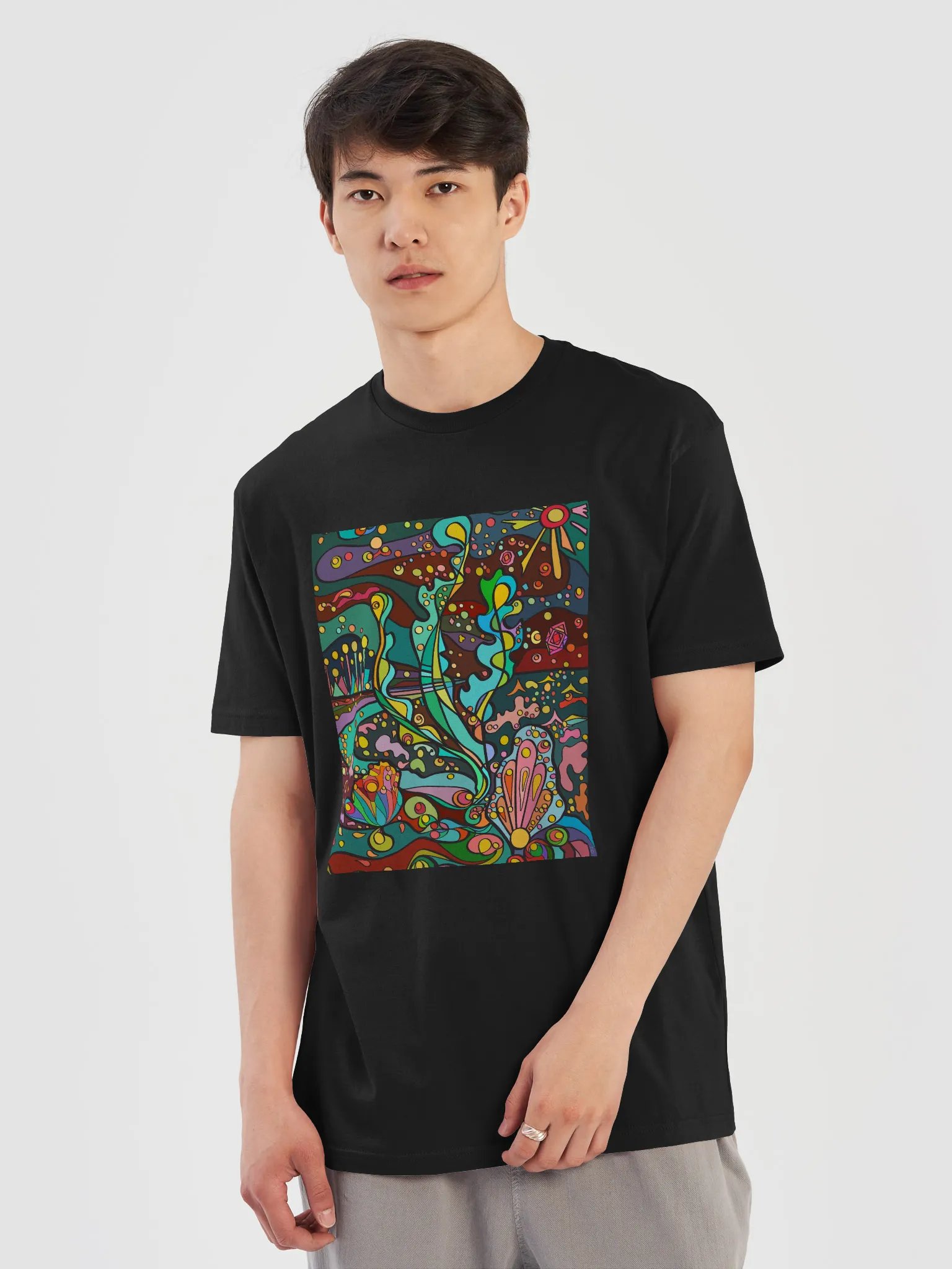 Psychedelic Swirl Unisex T-Shirt - Resort Night product image (5)