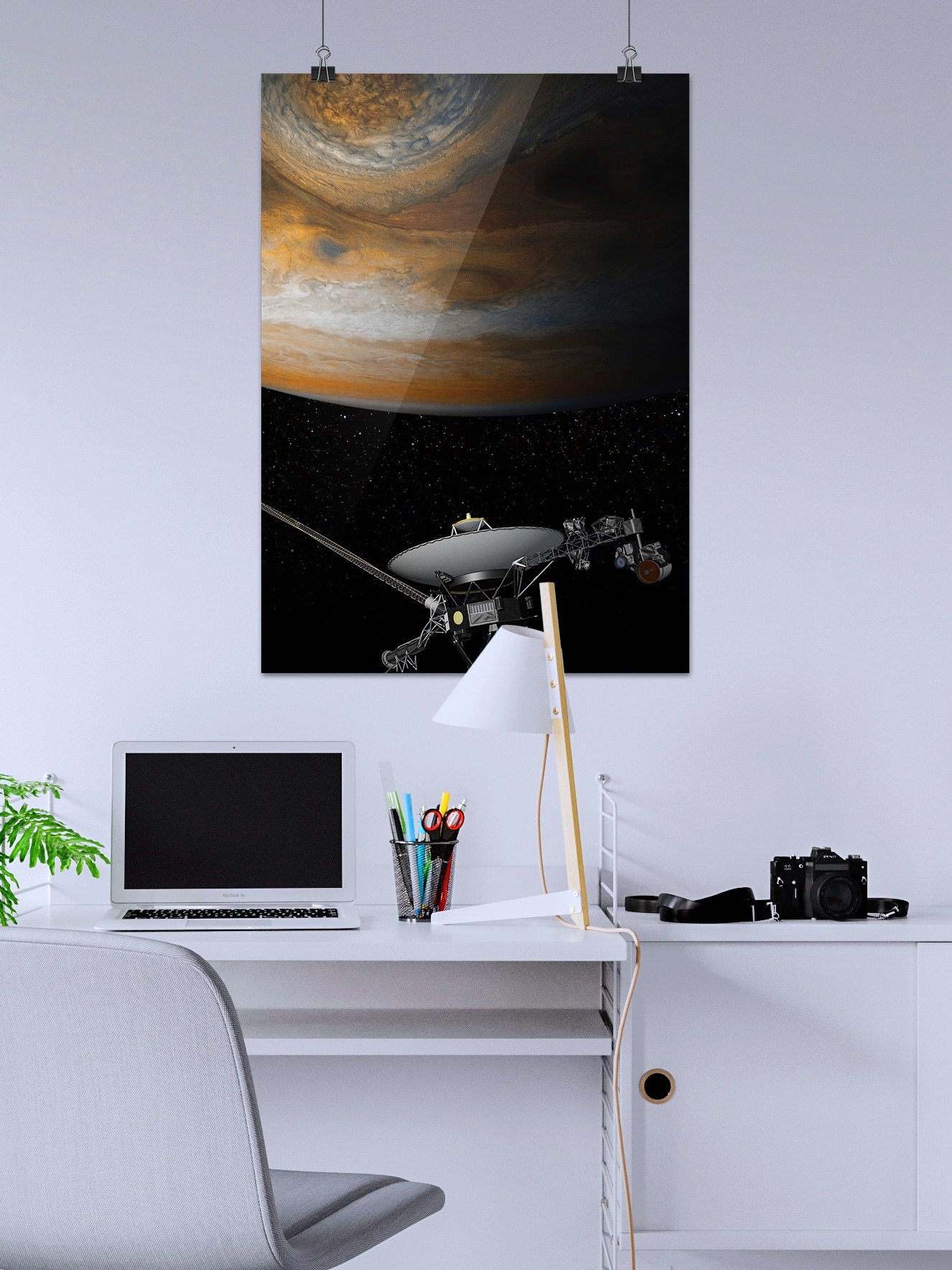 Jupiter and Voyager 1 (Up and down) — space poster, science poster, space photo, nasa poster product image (2)