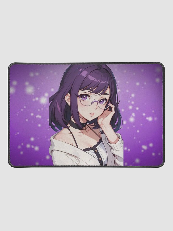 (Purple WAIFU) K Desk Mat 12" x 18" product image (1)