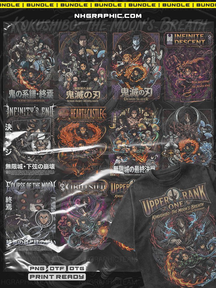 Legendary Demon Slayer Halftone DTF DTG PNGs product image (1)