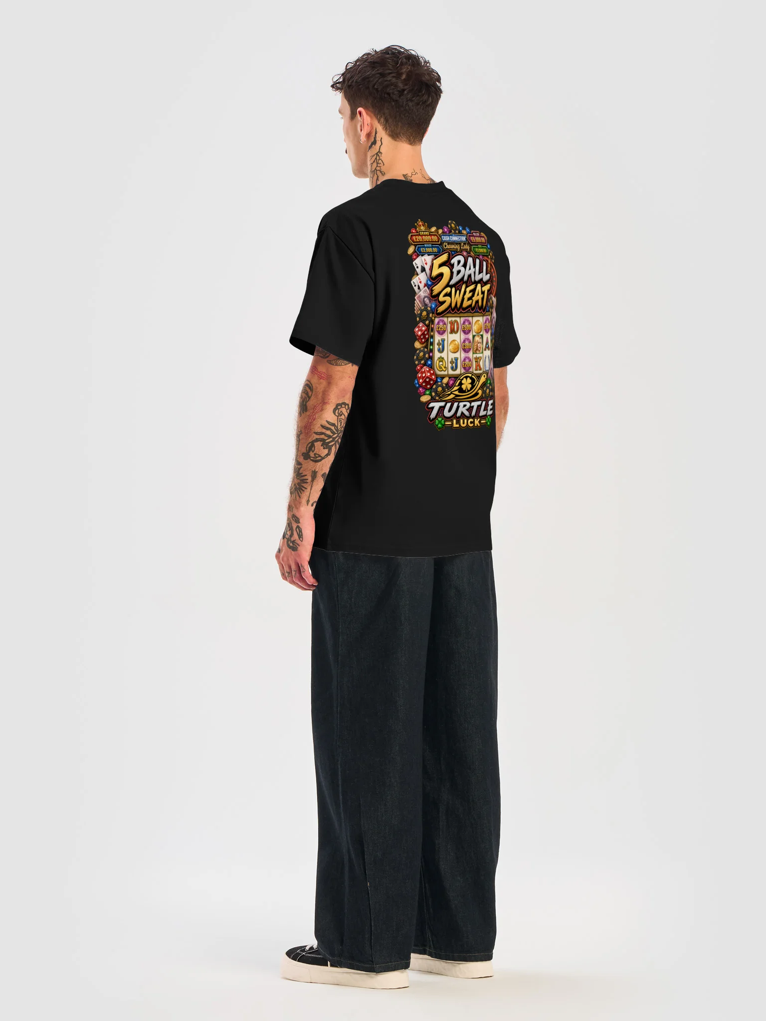 Turtle Luck Minimal Logo Heavy Tee (5 Ball Sweat Collection) product image (8)