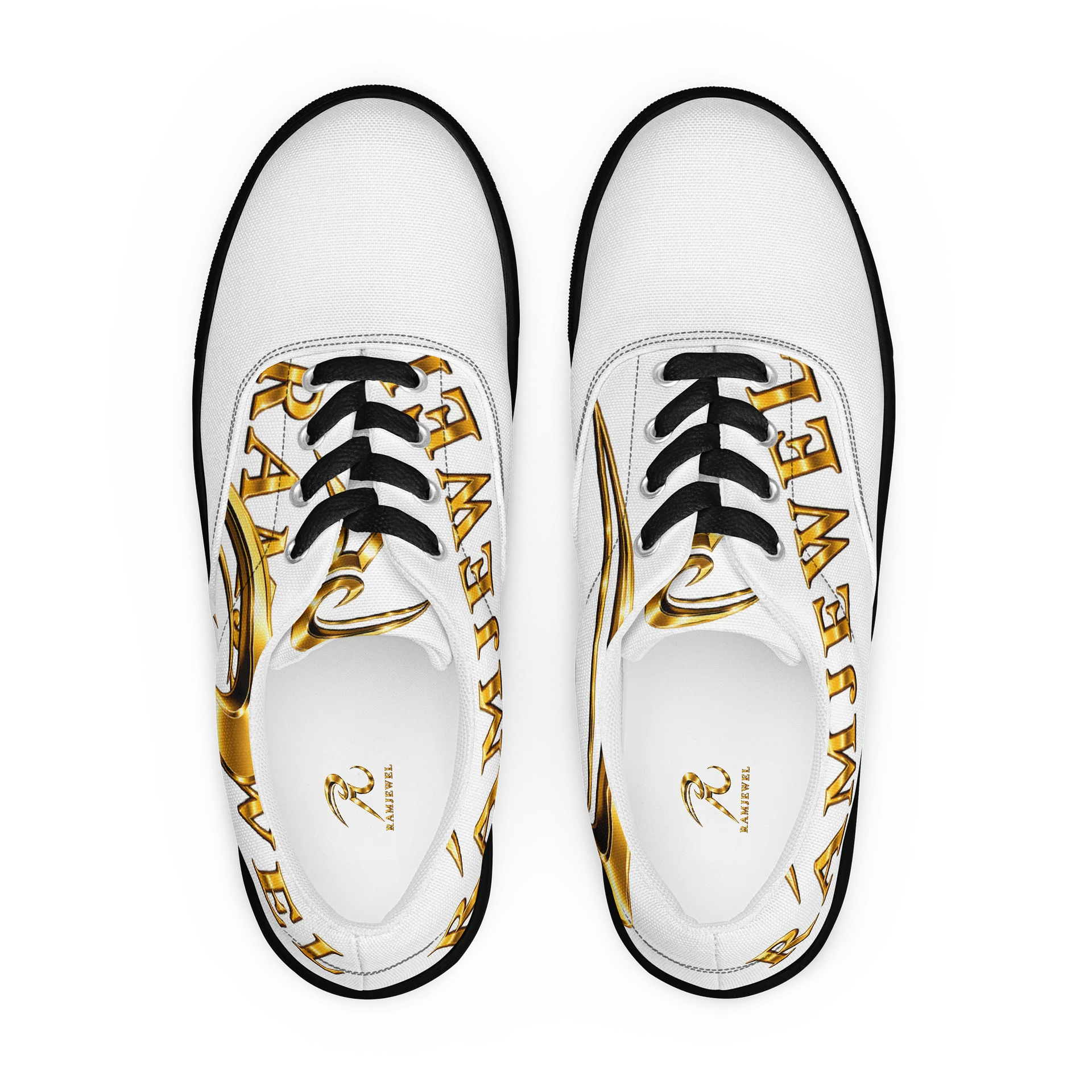 RAMJEWEL R Logo Emblem Lace-Up Canvas Shoes product image (1)