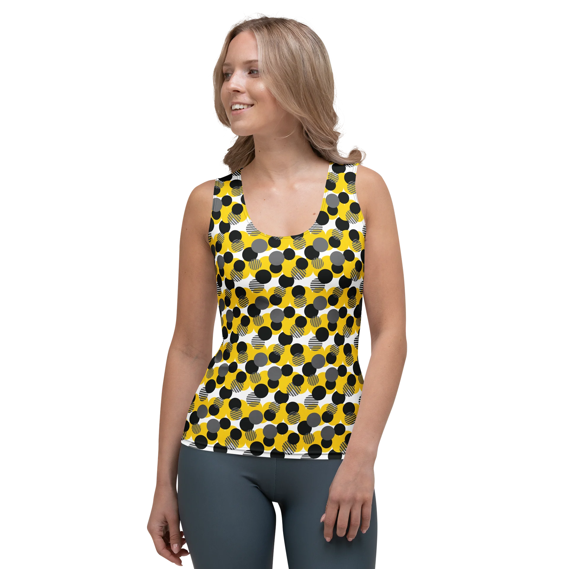 Cozy Chic Modern Geometric Polka Dot All-Over Print Women's Tank Top product image (1)