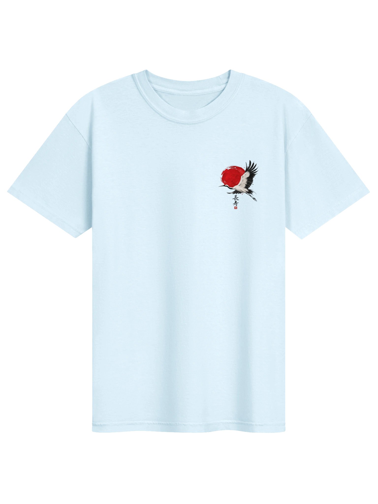 Japanese Crane & Cherry Blossom Double-Sided T-Shirt | Japanese Aesthetic Graphic Tee product image (3)