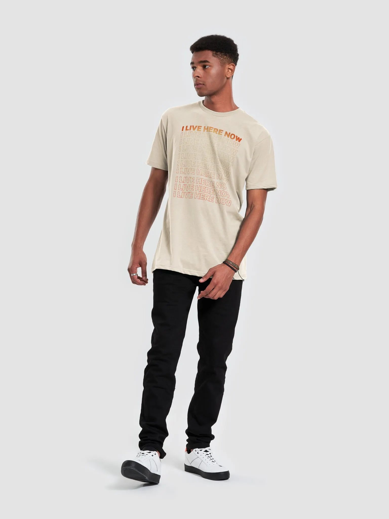 I live here now FONT ONLY T-Shirt product image (11)
