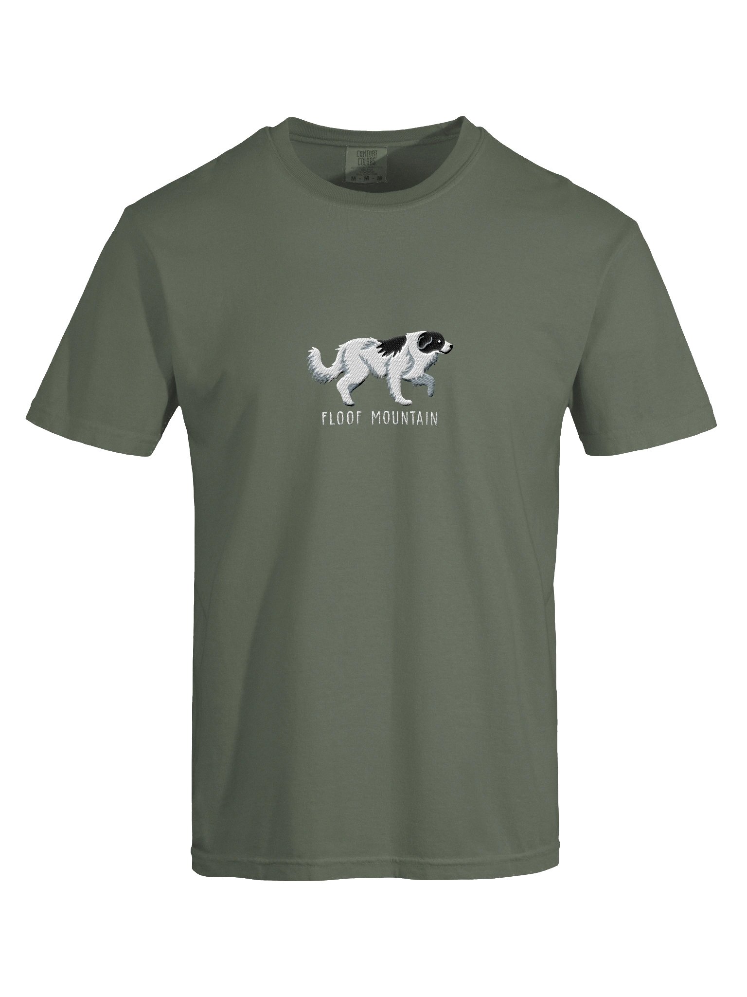 Floof Mountain T-Shirt(Embroidered) of a Great Pyrenees(Black & White) product image (10)