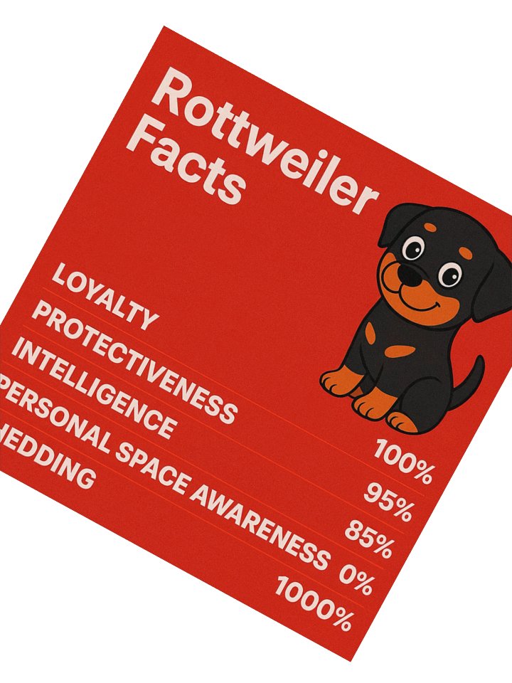 Rottweiler Facts Kiss Cut Sticker product image (6)