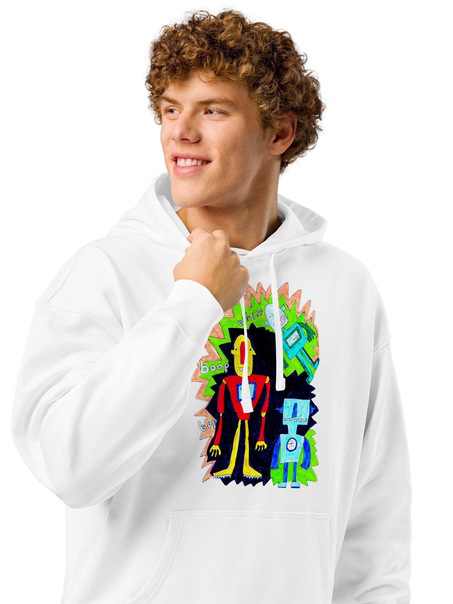 Whimsical Robot Trio Hoodie product image (11)