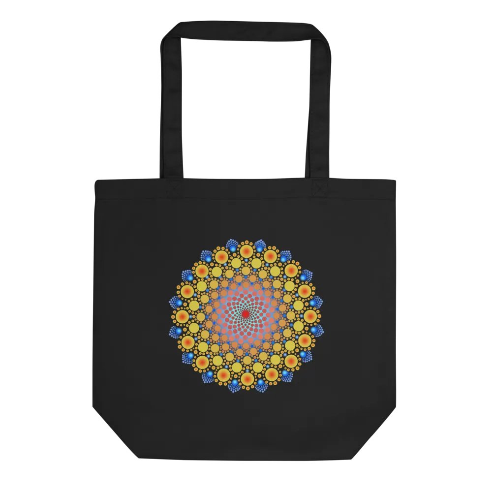 Orange Sunflower Mandala Eco-Friendly Tote Bag product image (4)