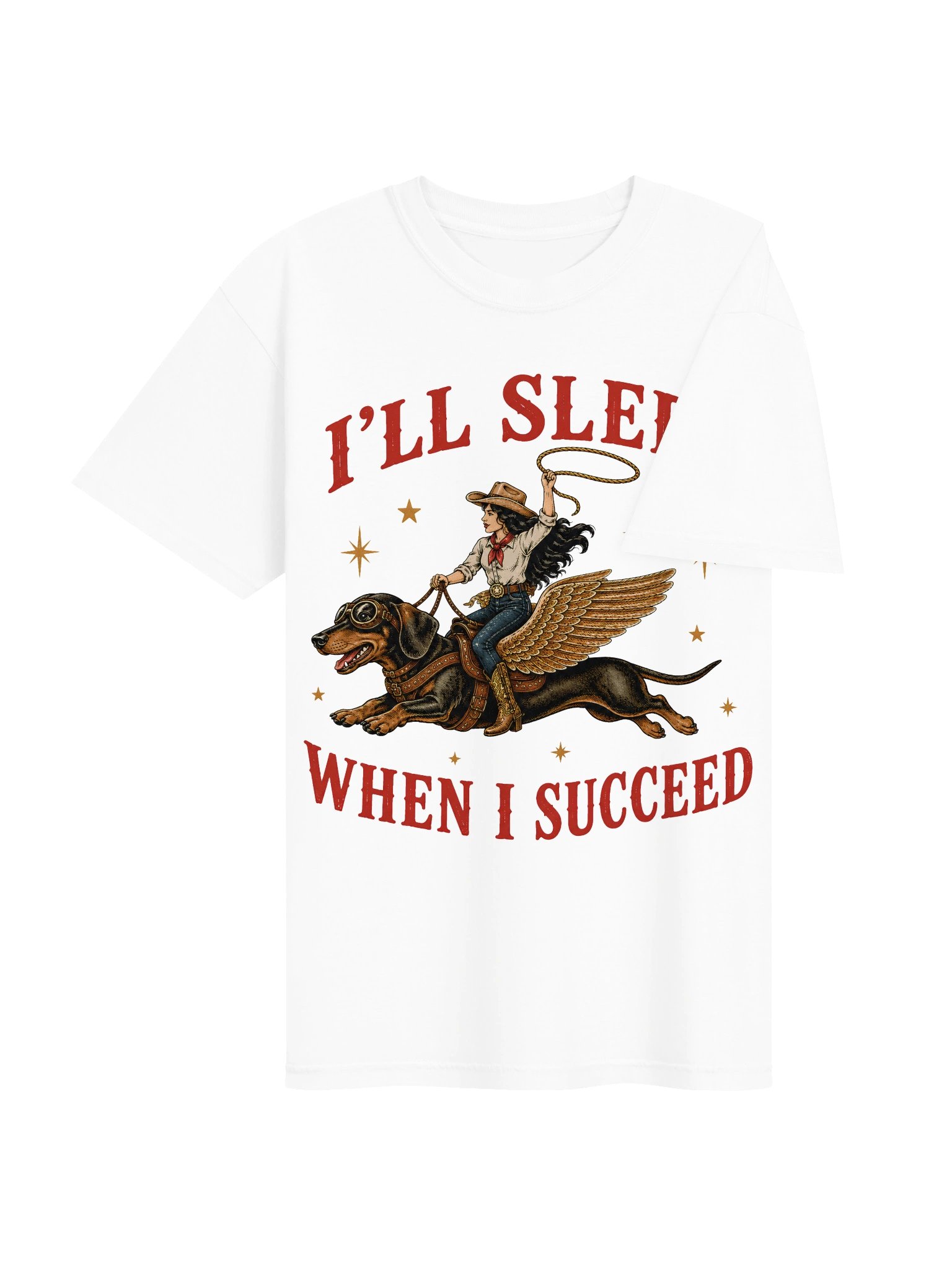 Flying Dachshund Western Tee product image (36)