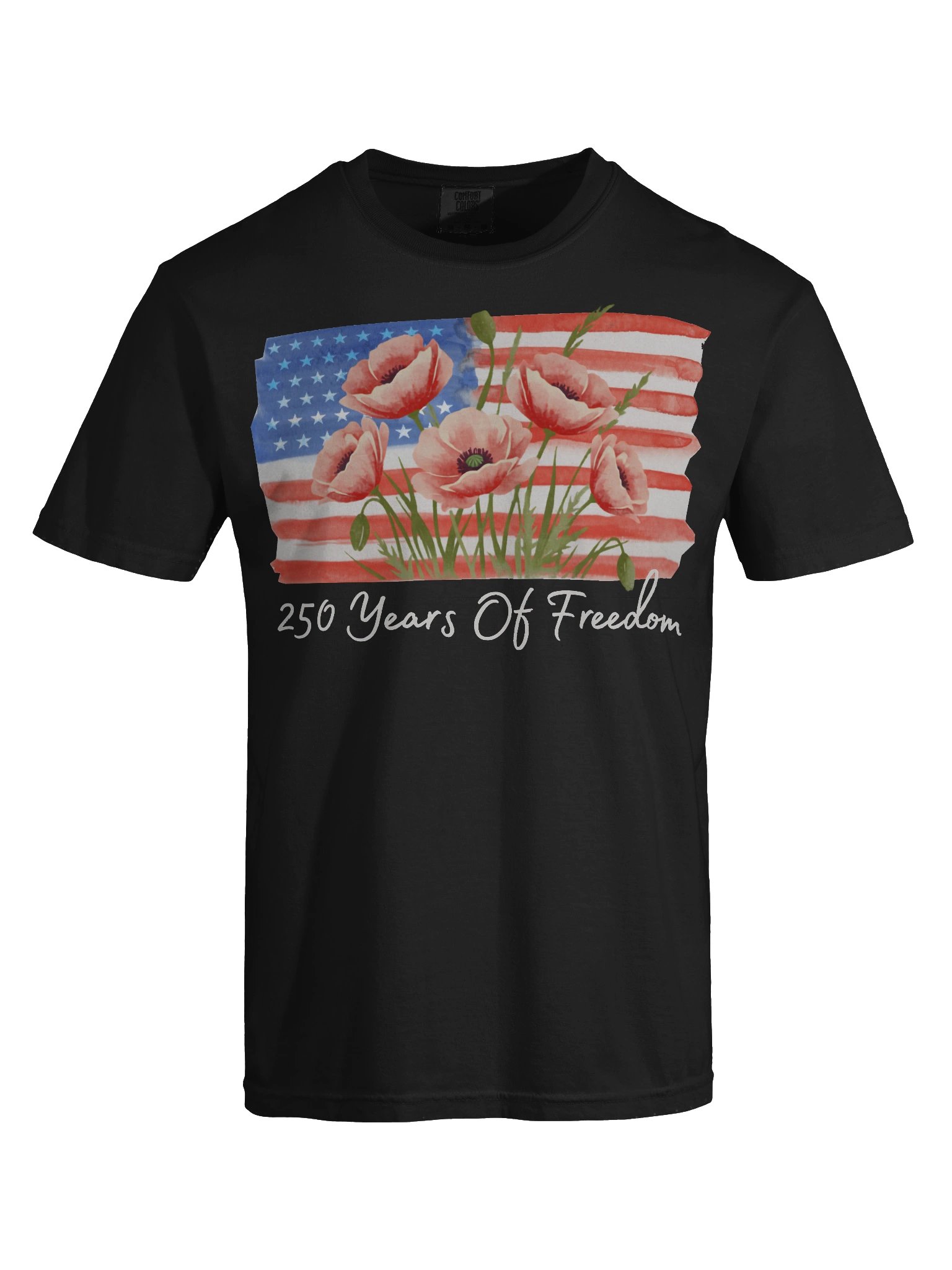Patriotic Poppies 250 Years Of Freedom Tee product image (7)