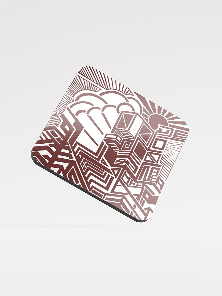 Cityscape Dreams Glossed Cork Coaster product image (1)
