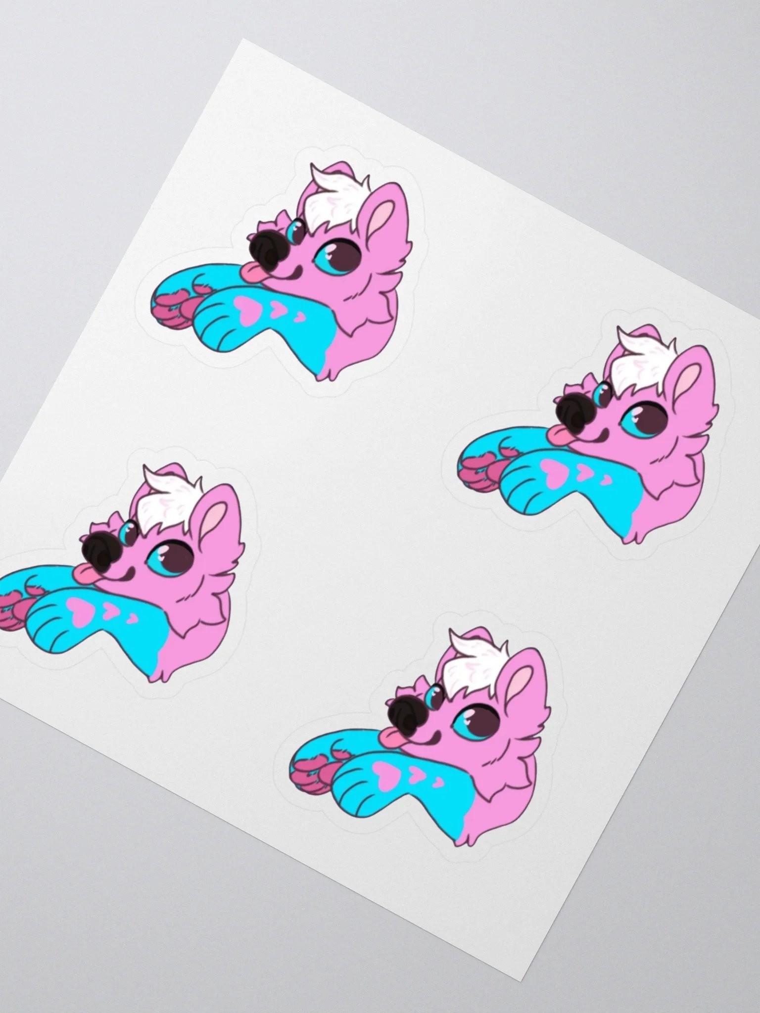 Aqua Light fursona stickers product image (2)
