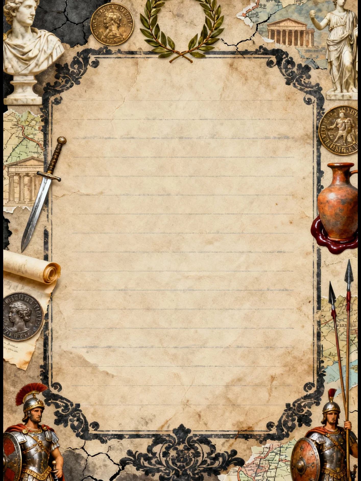 Ancient Rome Junk Journal – 80 Vintage Printable Pages | Digital PDF Download for Scrapbooking, Note-Taking & Tablet Use (2 PDF Files) product image (2)