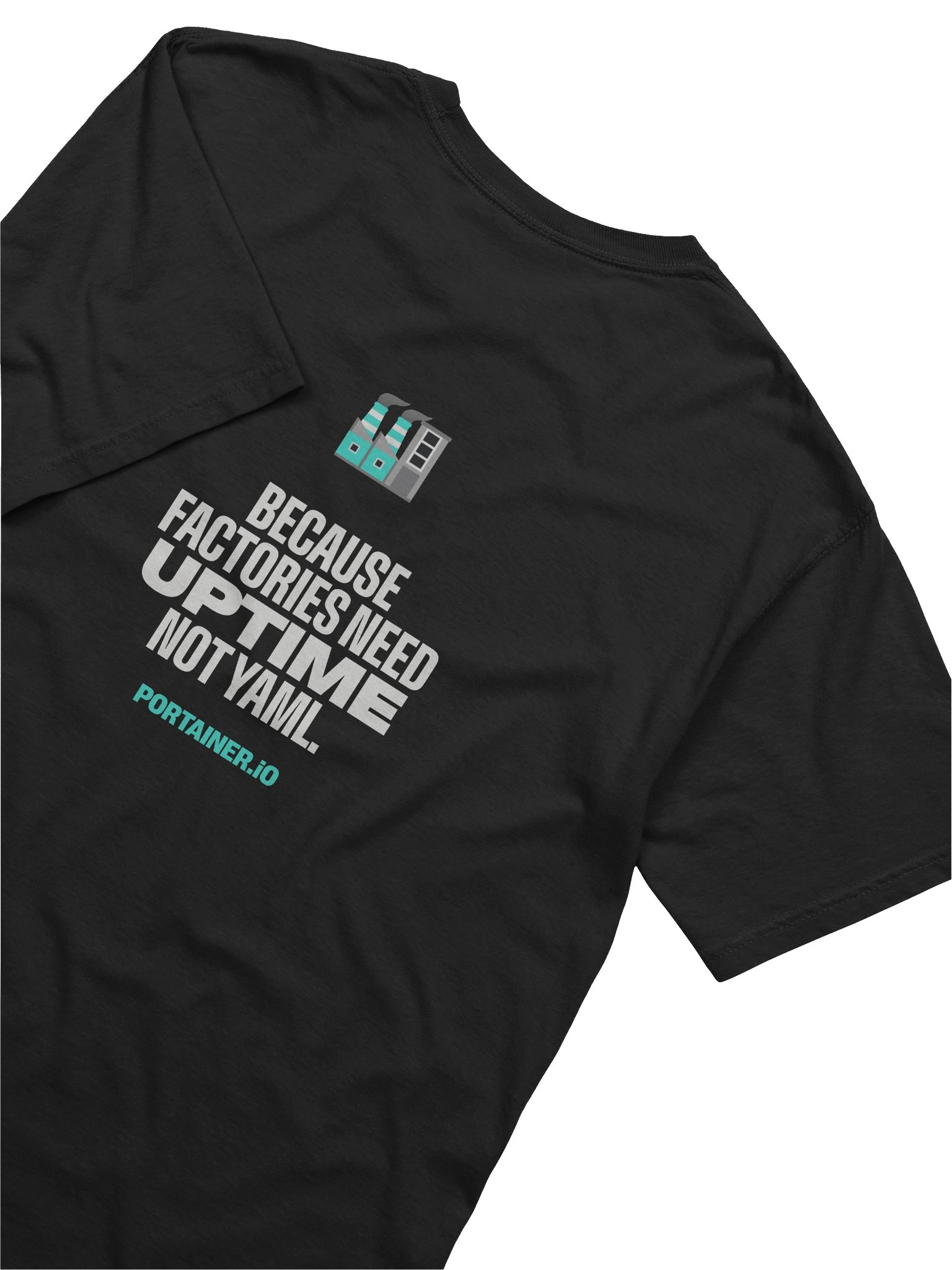 Industrial and IoT Tshirt Black - Because factories need uptime, not YAML product image (6)