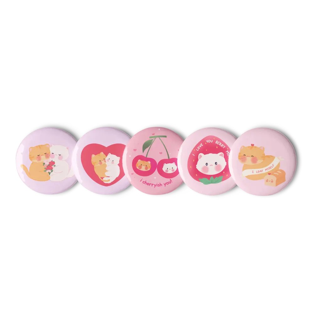 Cats and Love Pin Set product image (3)