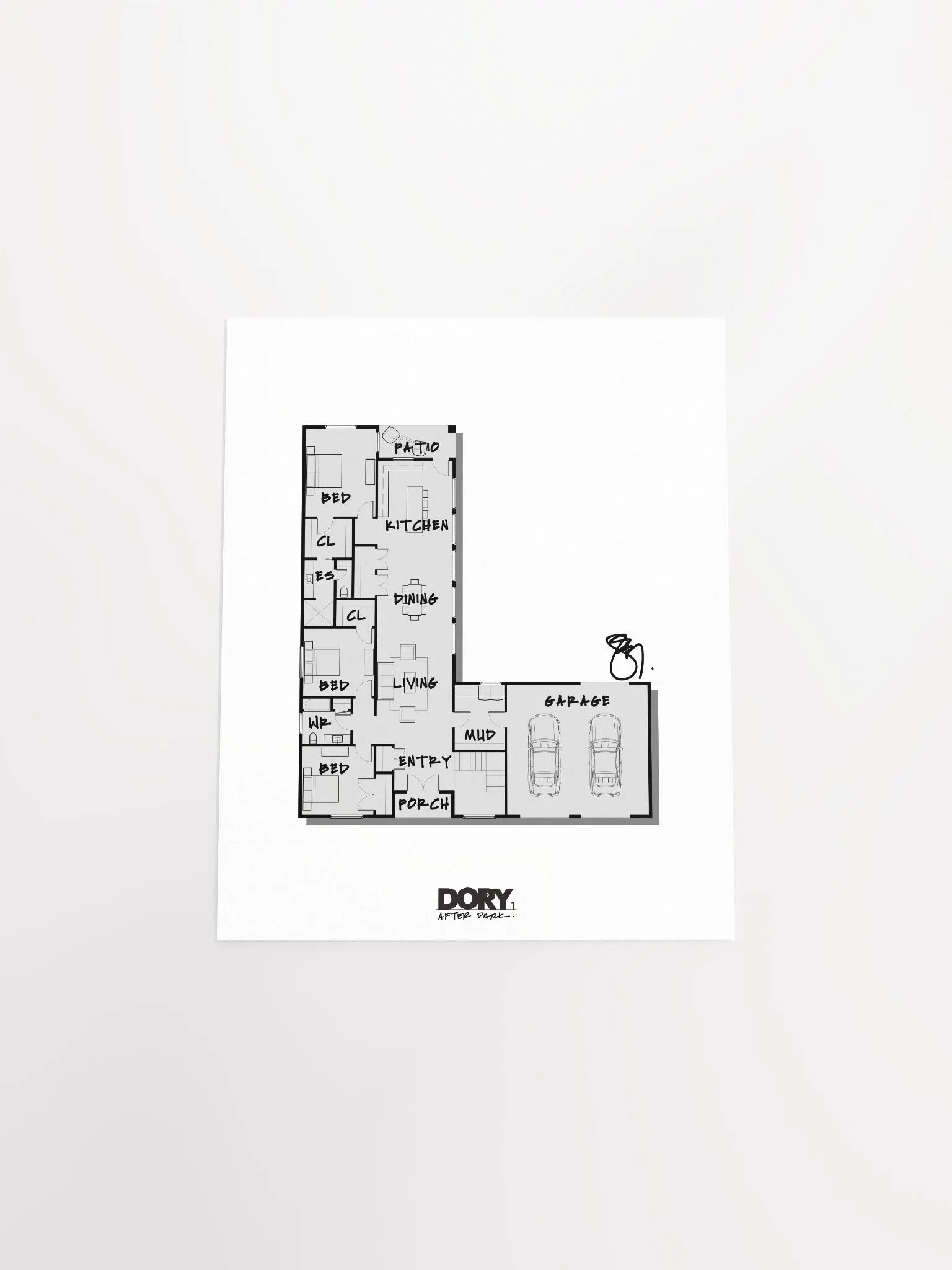 Alphabet Floor Plan Poster - L product image (4)