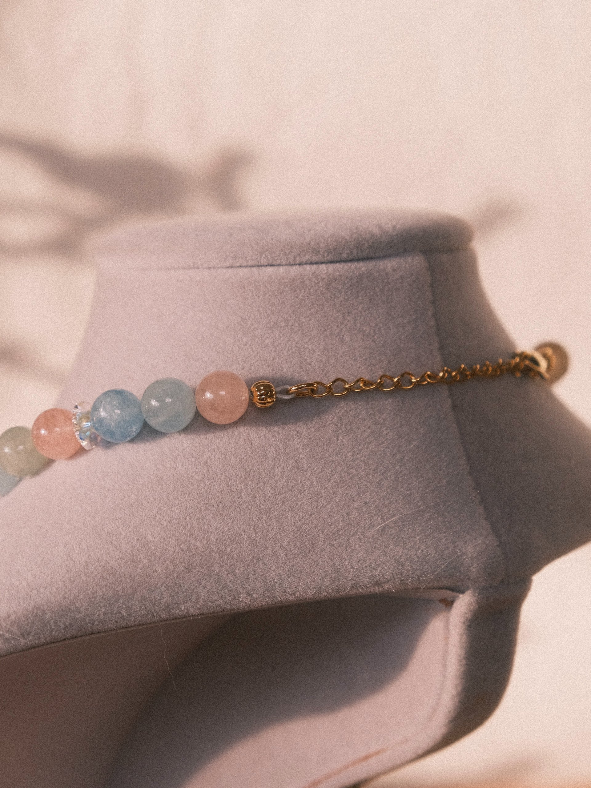 Soft spirit - Aquamarine & morganite necklace product image (7)