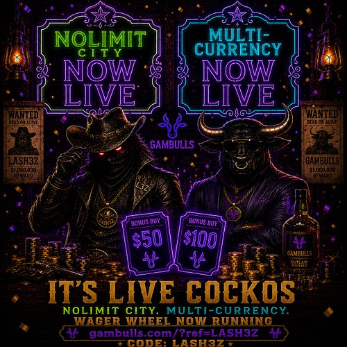 fire now
It’s live Cockos 🎰
Gambulls Casino just dropped multi-currency gameplay. 20+ currencies including CAD and NZD. Play ...