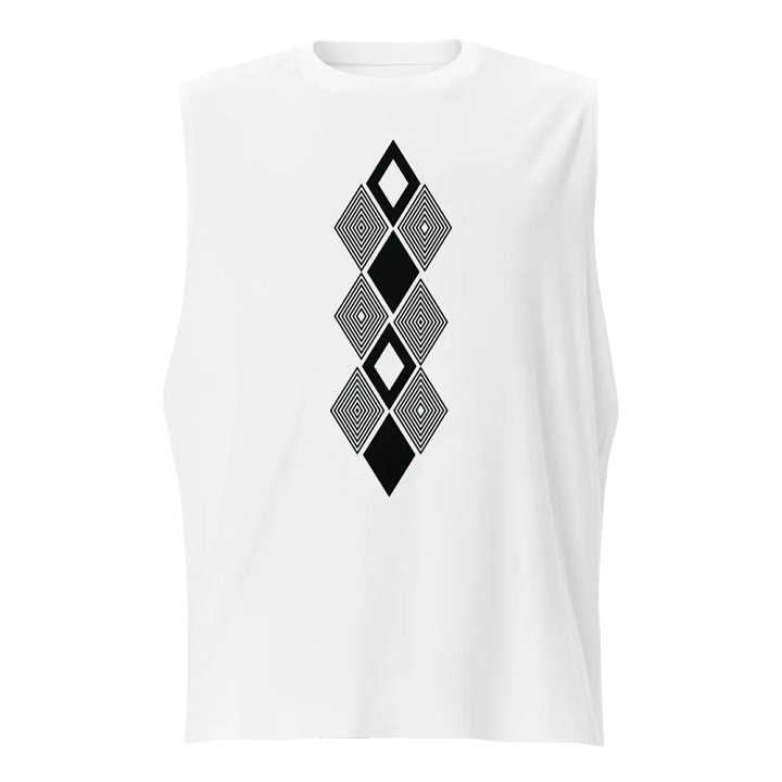 Black and white triangle design Muscle Tank product image (1)