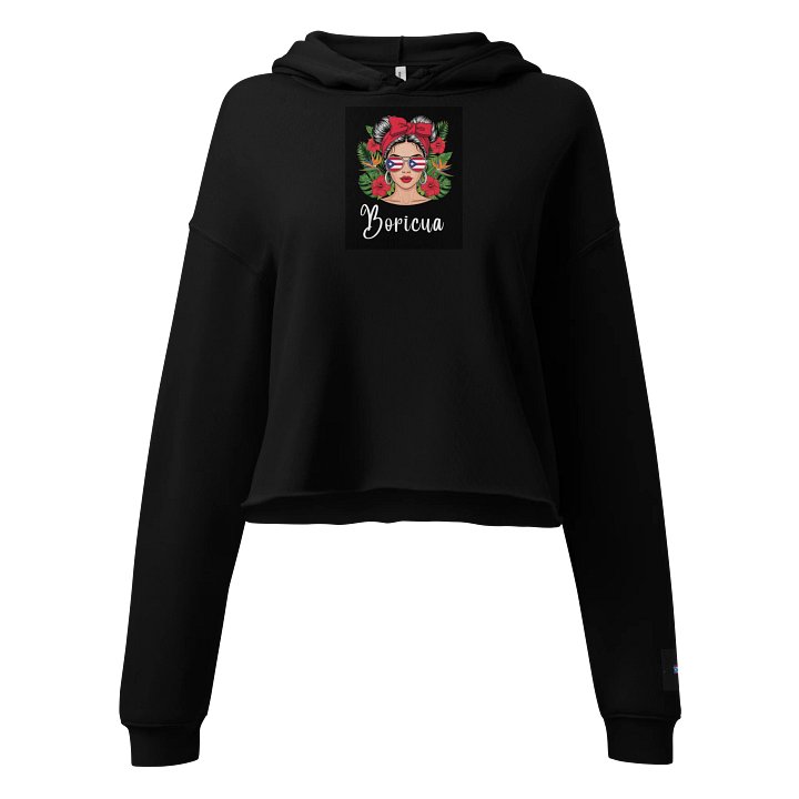 Boricua Vibes Crop Hoodie product image (1)