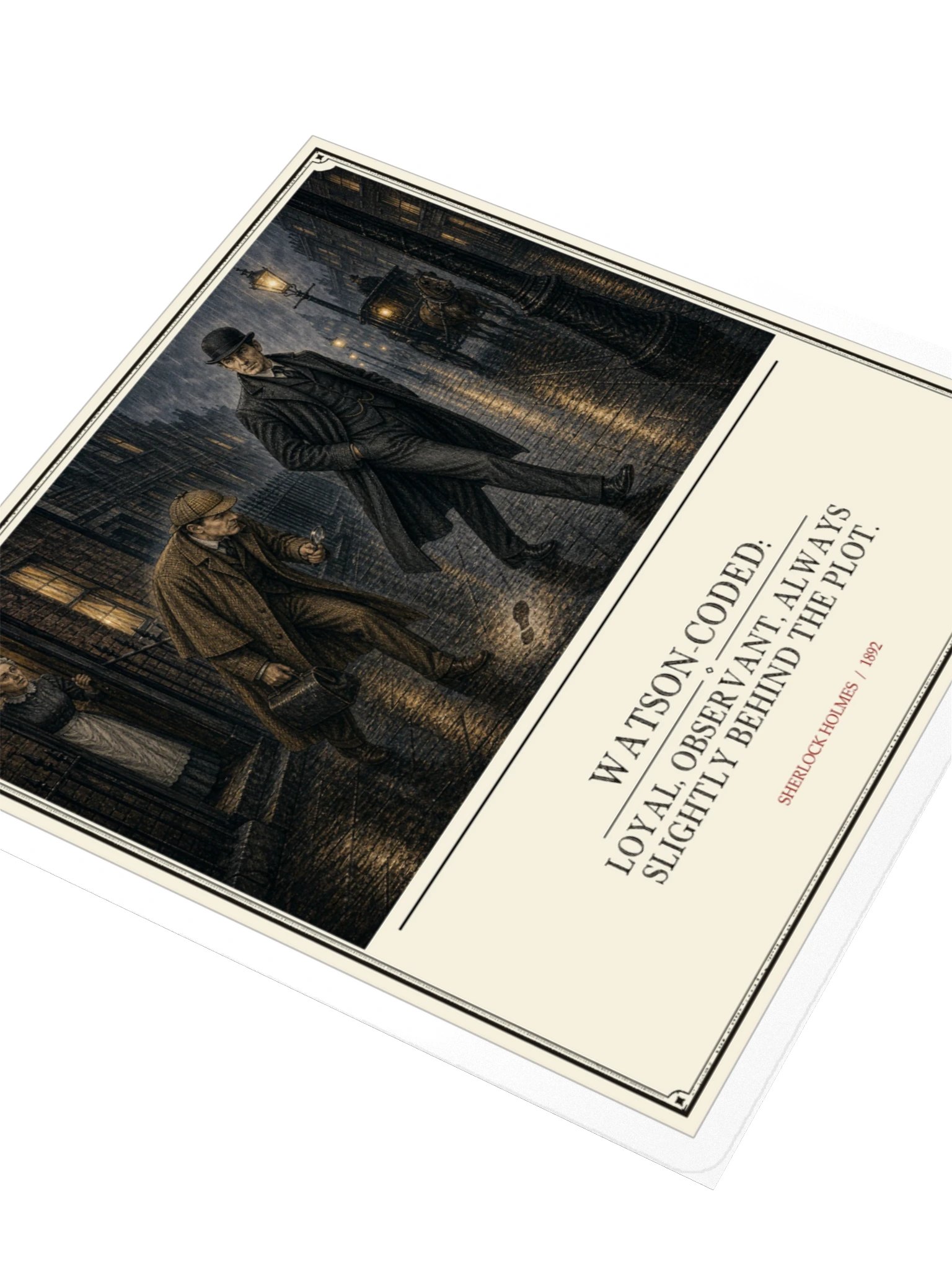 Watson Coded Loyal Observant Always Slightly Behind -- The Adventures of Sherlock Holmes Sticker product image (3)
