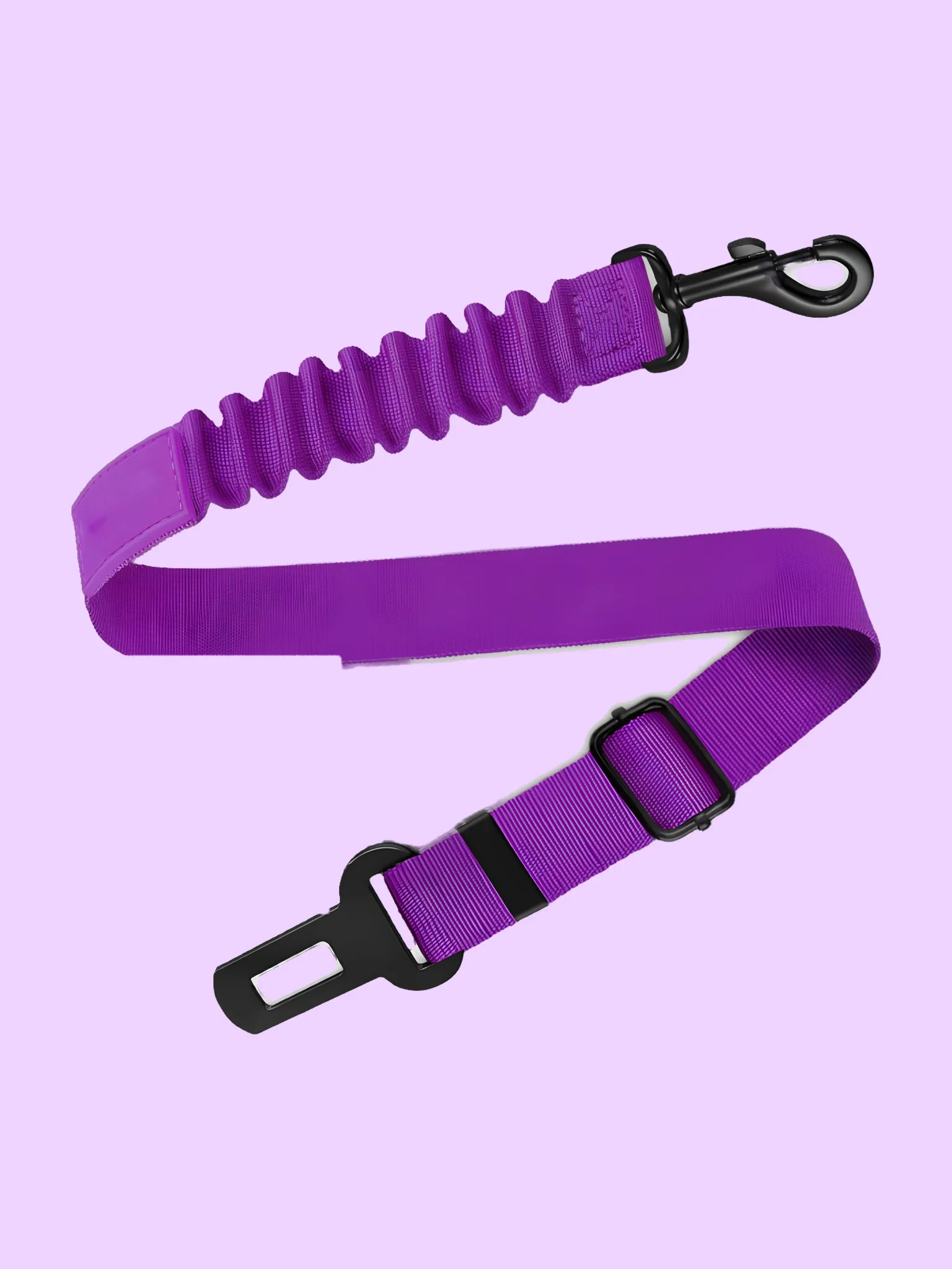 Adjustable Dog Car Seat Belt with Bungee product image (3)