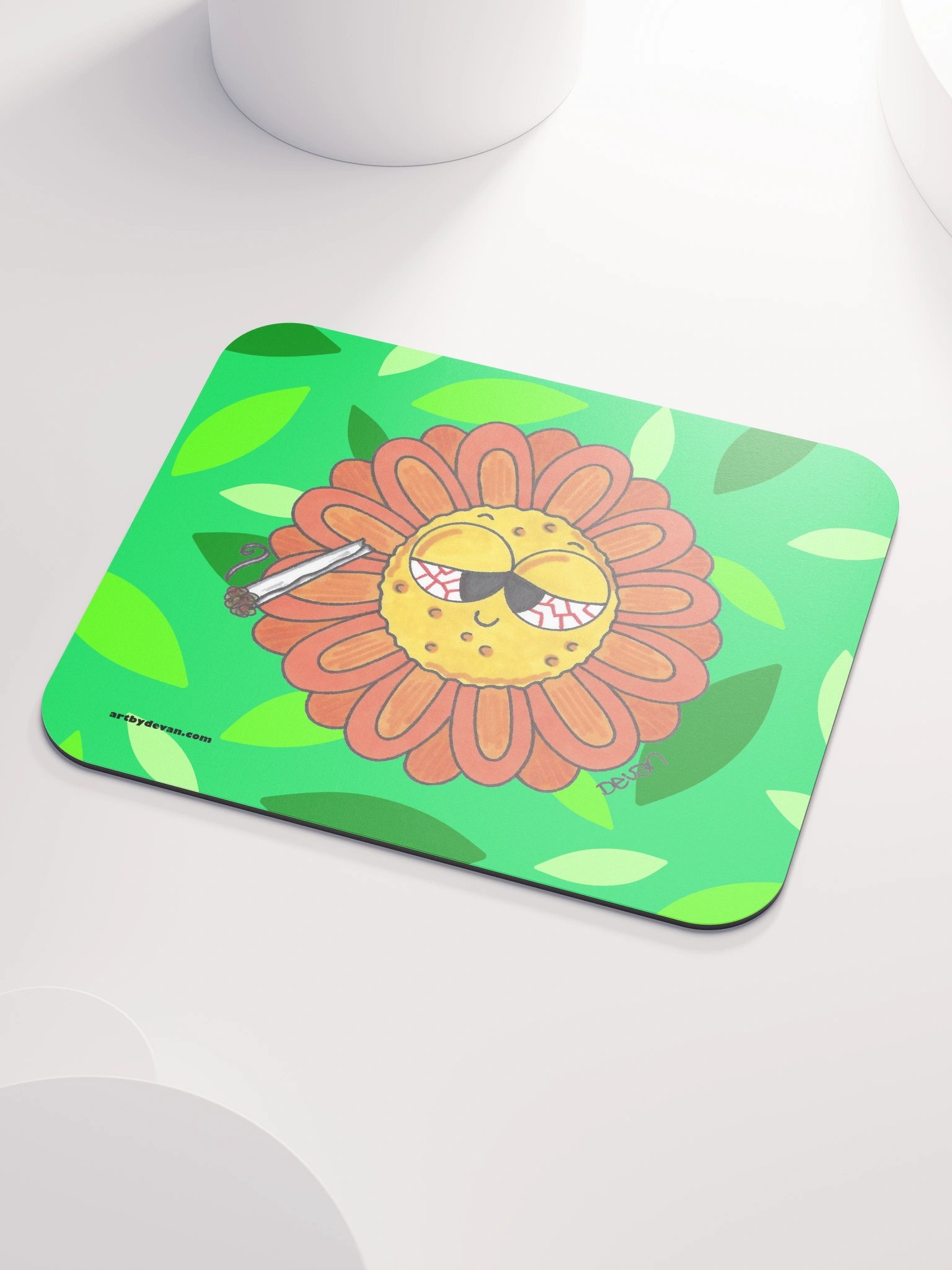 Orange Stoner Flower Mousepad product image (3)