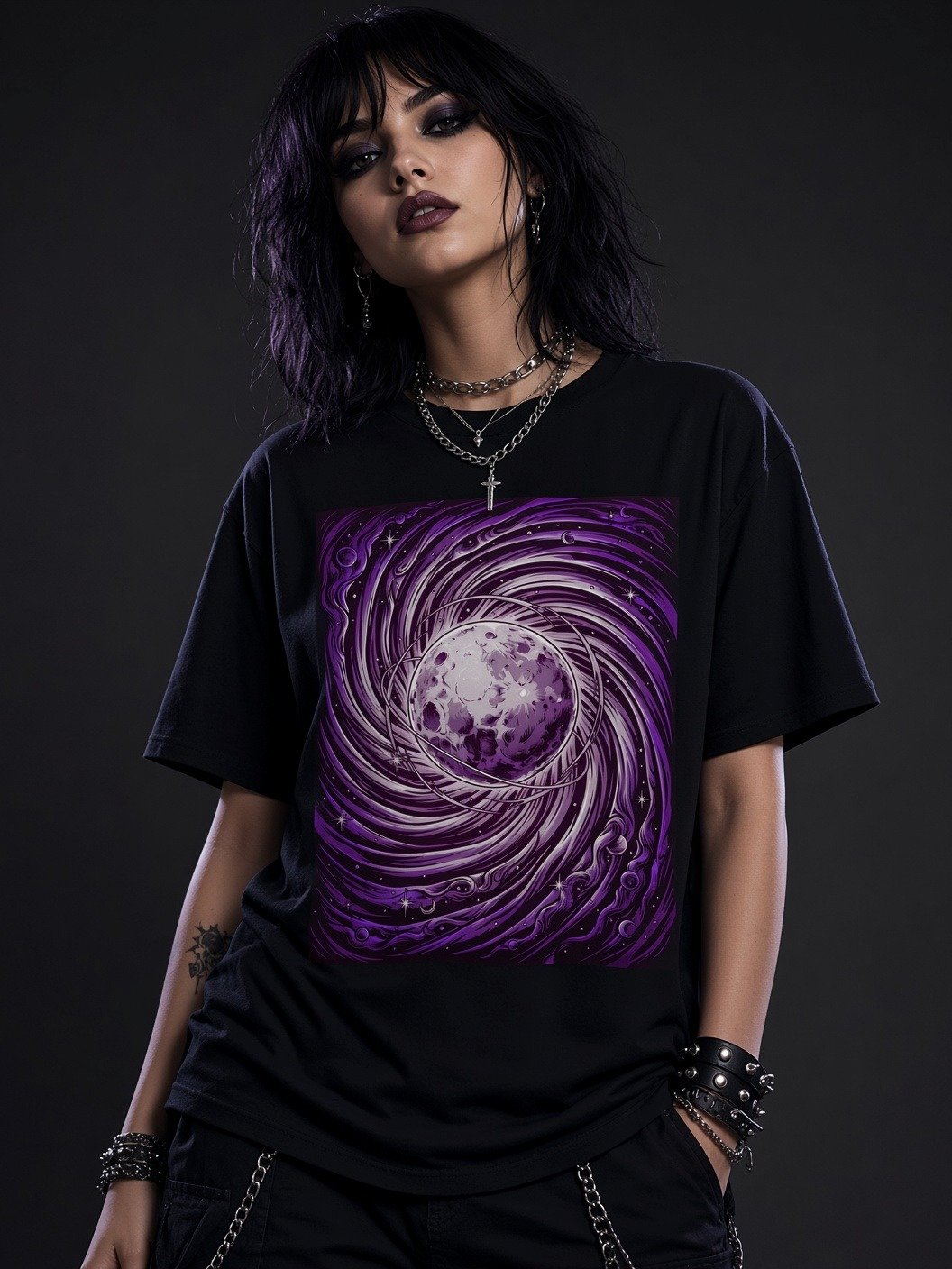 The Cosmic Swirl // Lunar Vortex Heavyweight Tee product image (1)