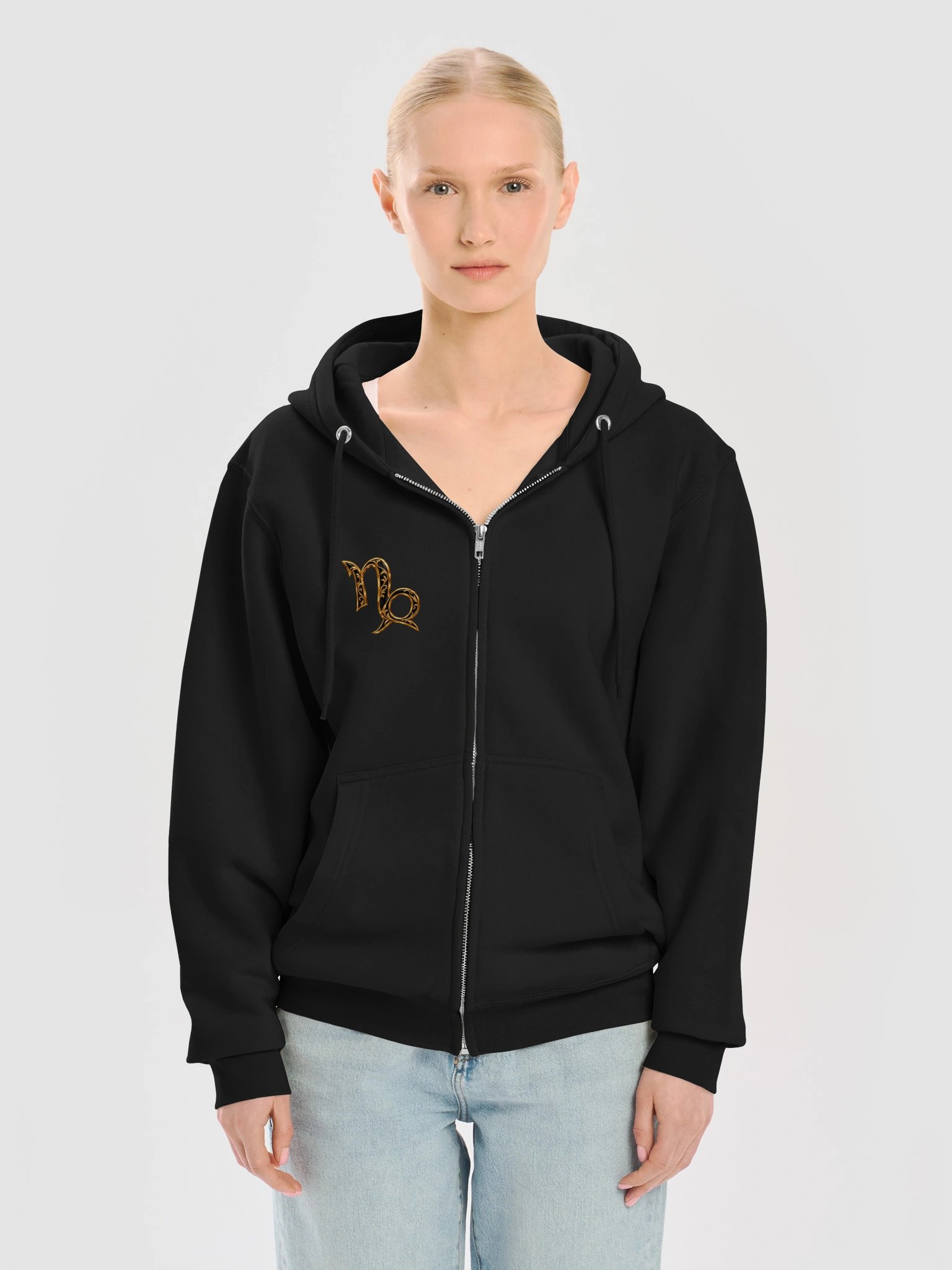 Ornate Gold Emblem Full-Zip Hoodie product image (9)