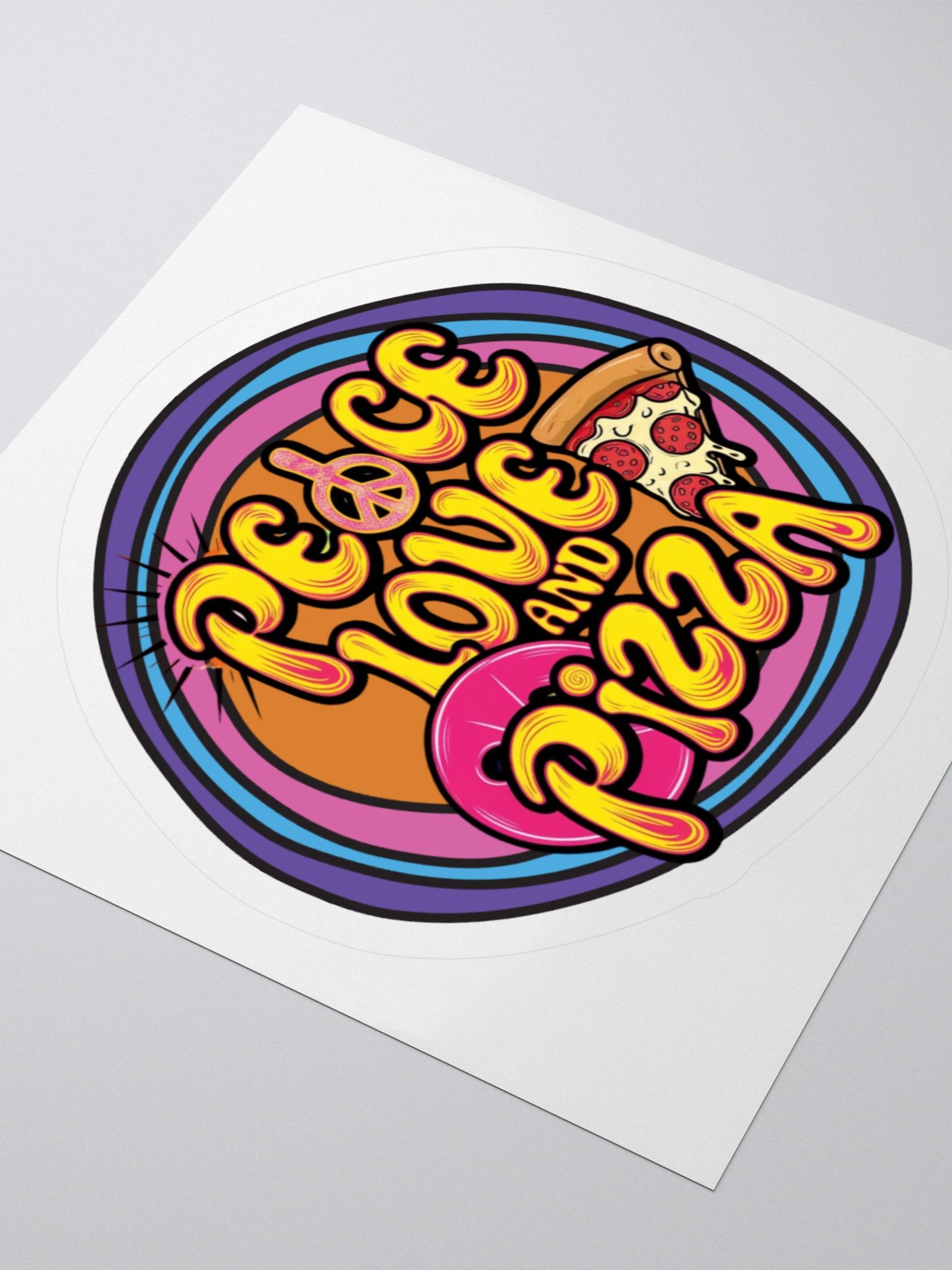 Peace, Love, and Pizza Kiss-Cut Stickers product image (8)