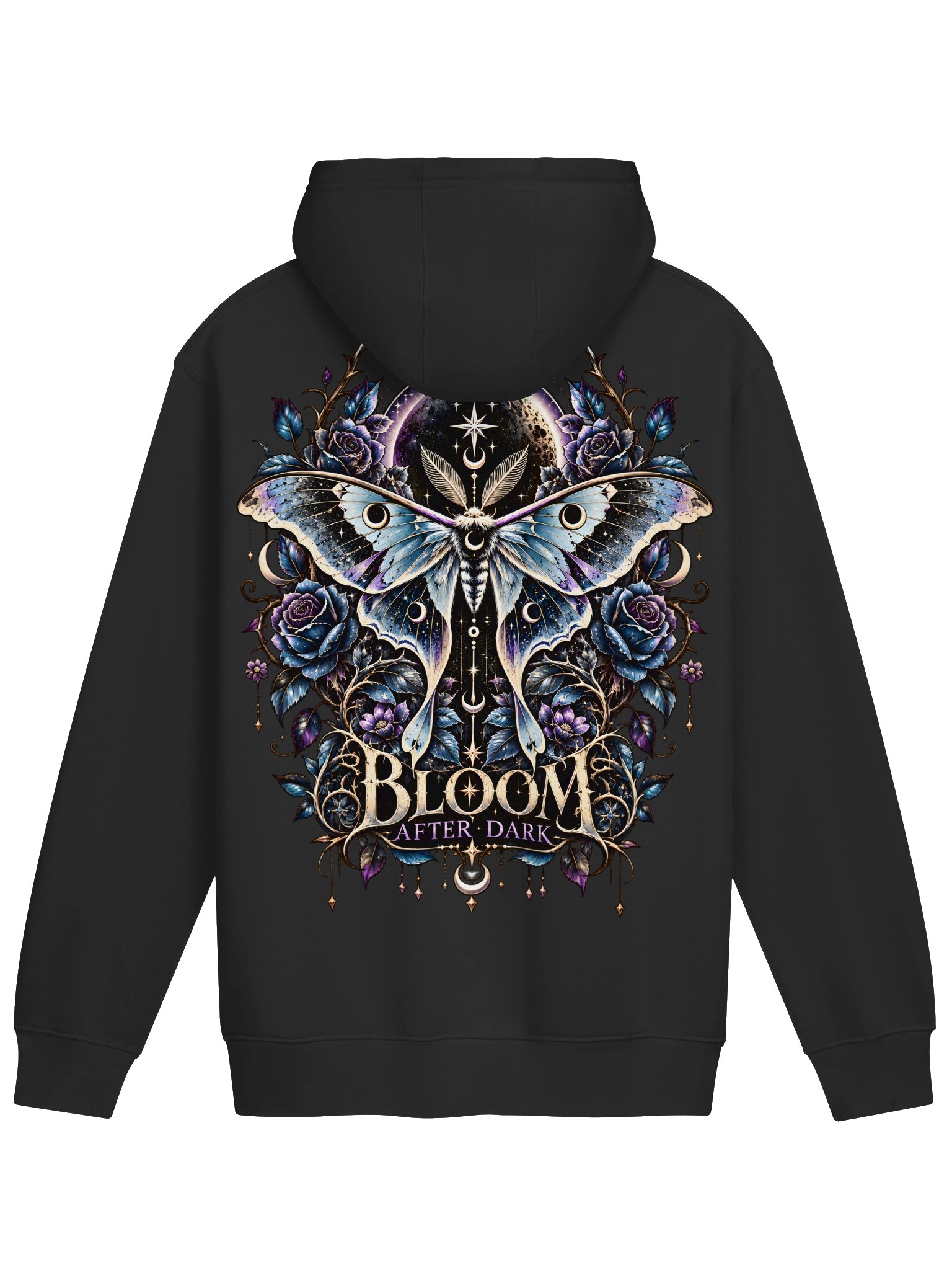 Still Here Still Blooming Hoodie 🦋 Gothic Butterfly & Floral Sweatshirt, Dark Feminine Streetwear product image (3)
