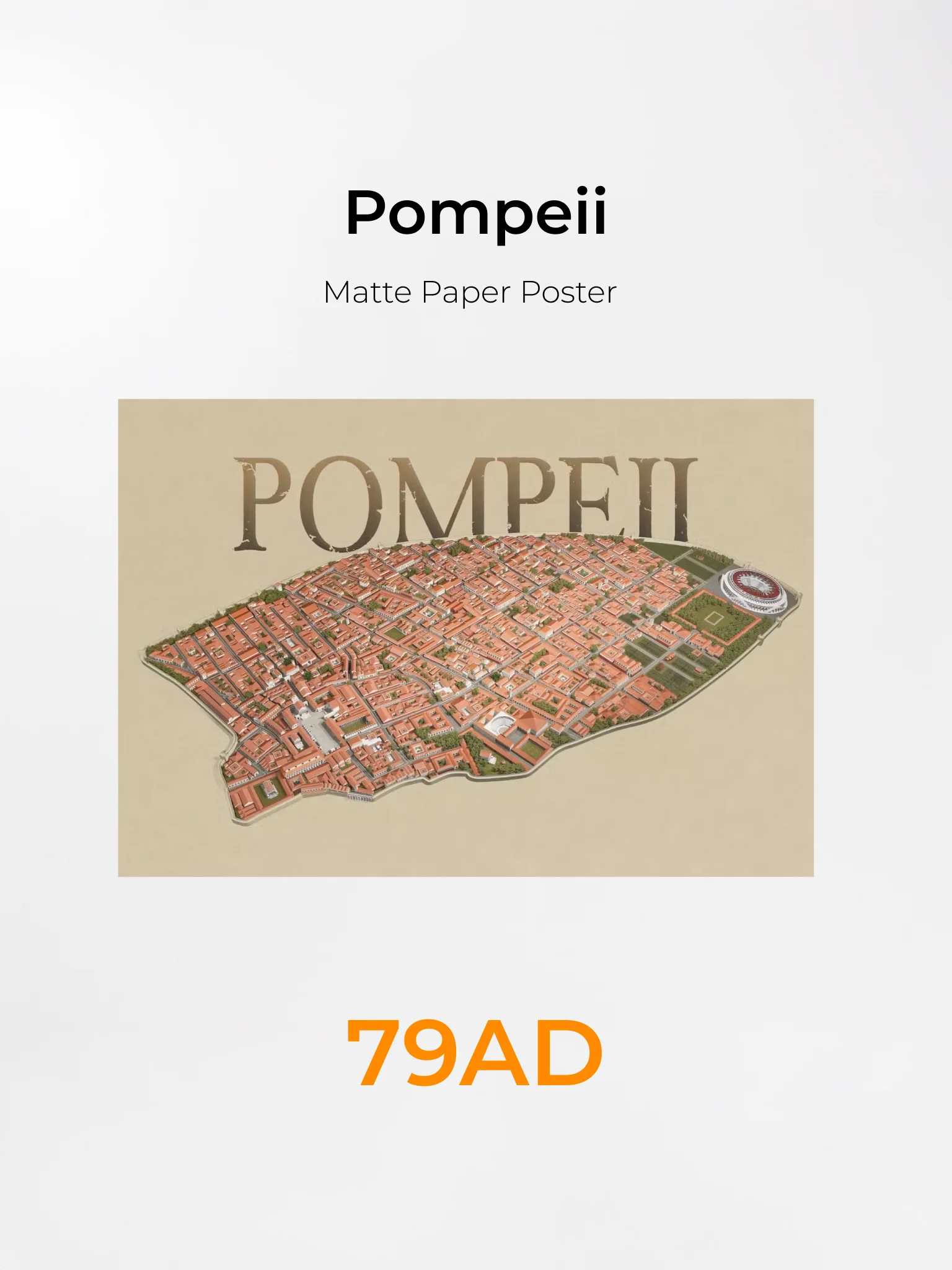 Pompeii 3D Reconstruction City View (Unframed Poster) product image (5)